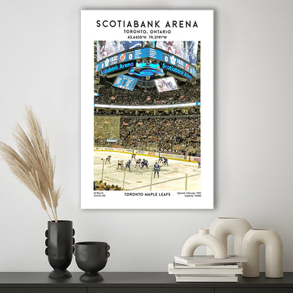 Scotiabank Arena, Toronto Maple Leafs Hockey Stadium Print, Wall Art, Canvas Prints Wall Art, Man Cave Decor