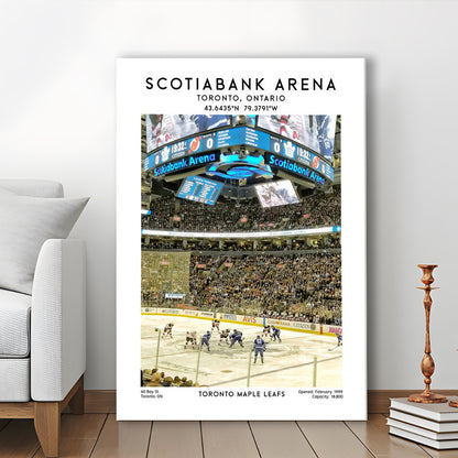Scotiabank Arena, Toronto Maple Leafs Hockey Stadium Print, Wall Art, Canvas Prints Wall Art, Man Cave Decor