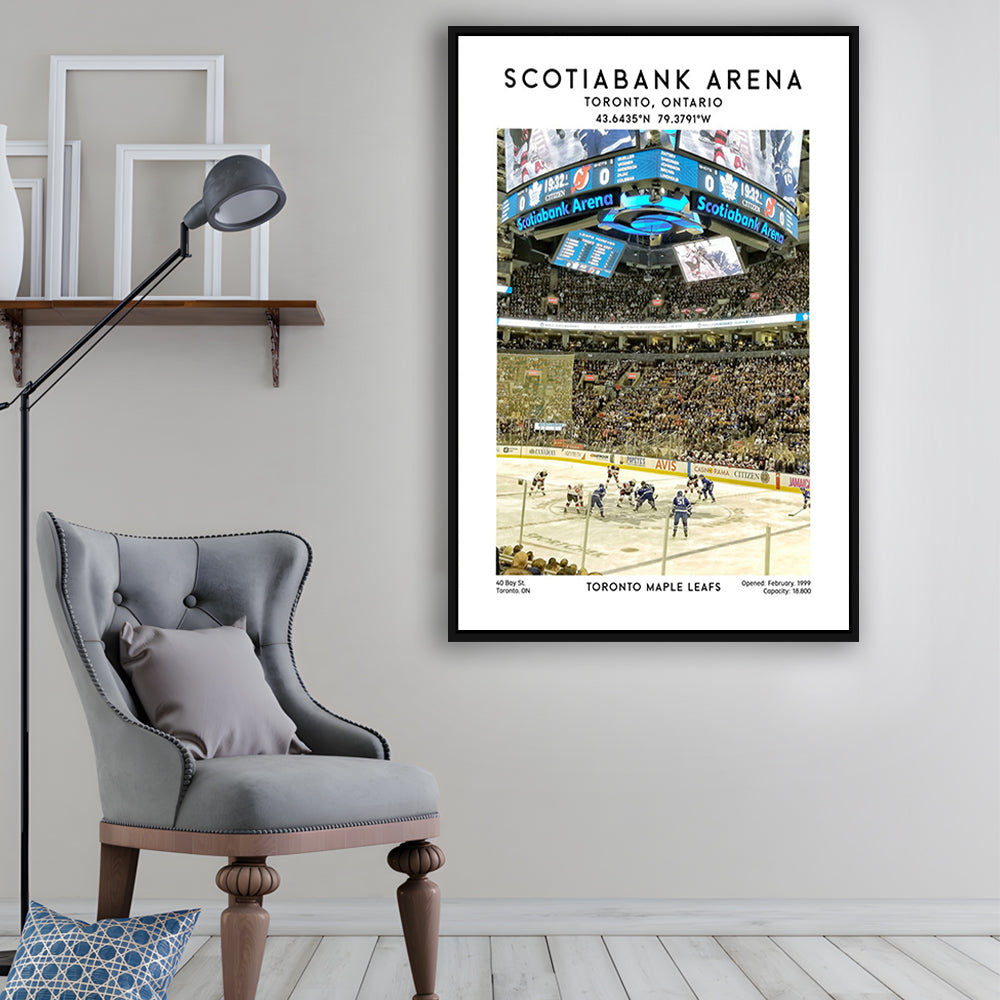 Scotiabank Arena, Toronto Maple Leafs Hockey Stadium Print, Wall Art, Framed Canvas Prints Wall Art
