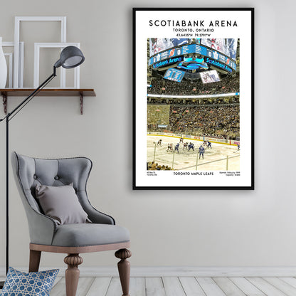 Scotiabank Arena, Toronto Maple Leafs Hockey Stadium Print, Wall Art, Framed Canvas Prints Wall Art