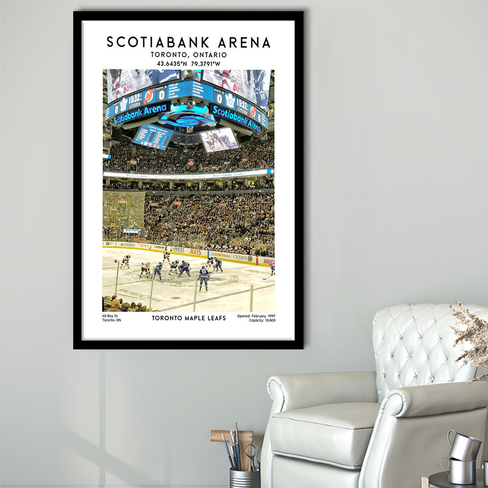 Scotiabank Arena, Toronto Maple Leafs Hockey Stadium Print, Wall Art, Framed Art Prints Wall Decor