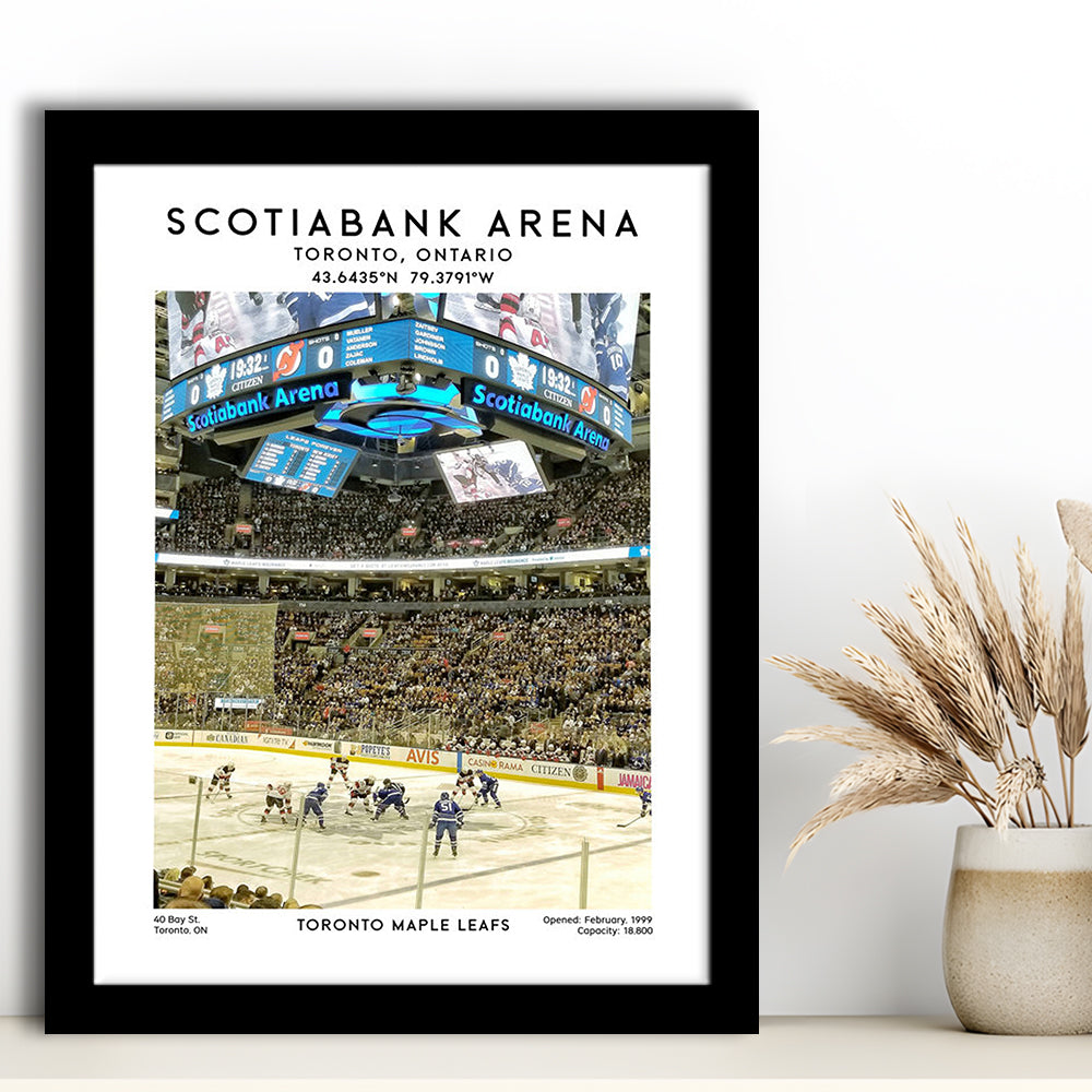 Scotiabank Arena, Toronto Maple Leafs Hockey Stadium Print, Wall Art, Framed Art Prints Wall Decor
