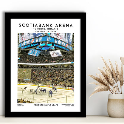 Scotiabank Arena, Toronto Maple Leafs Hockey Stadium Print, Wall Art, Framed Art Prints Wall Decor