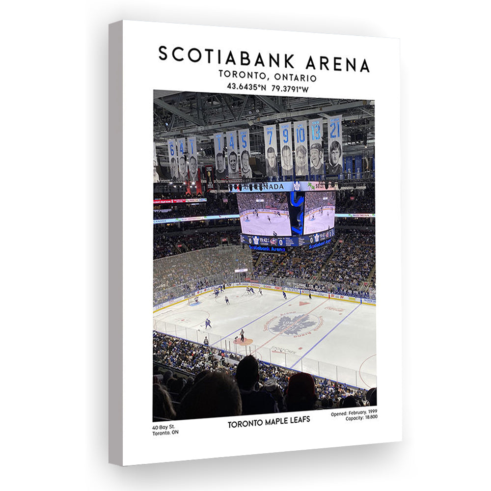 Scotiabank Arena, Toronto Maple Leafs Hockey Stadium Wall Art Print, Canvas Prints Wall Art, Man Cave Decor