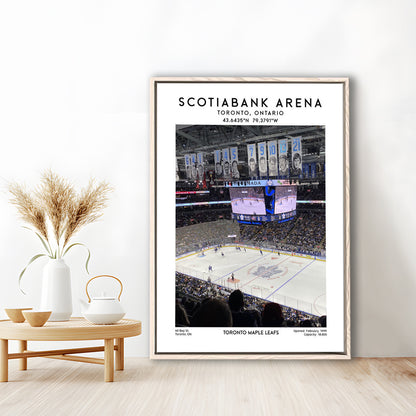 Scotiabank Arena, Toronto Maple Leafs Hockey Stadium Wall Art Print, Framed Canvas Prints Wall Art
