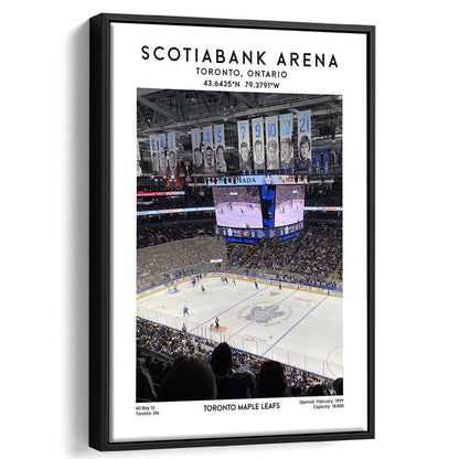 Scotiabank Arena, Toronto Maple Leafs Hockey Stadium Wall Art Print, Framed Canvas Prints Wall Art
