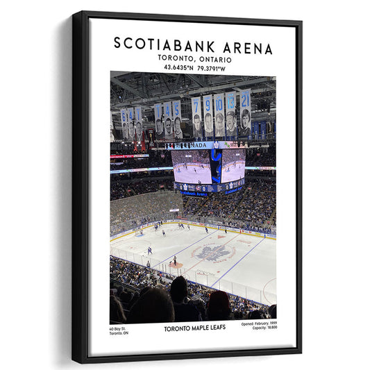 Scotiabank Arena, Toronto Maple Leafs Hockey Stadium Wall Art Print, Framed Canvas Prints Wall Art