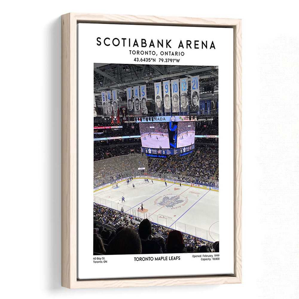 Scotiabank Arena, Toronto Maple Leafs Hockey Stadium Wall Art Print, Framed Canvas Prints Wall Art