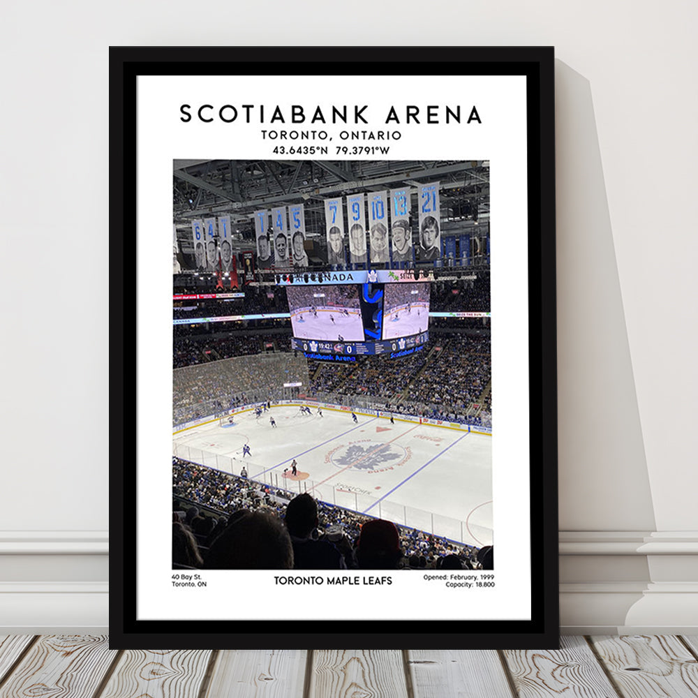 Scotiabank Arena, Toronto Maple Leafs Hockey Stadium Wall Art Print, Framed Canvas Prints Wall Art