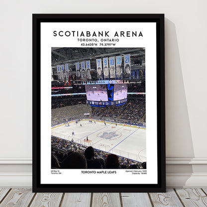 Scotiabank Arena, Toronto Maple Leafs Hockey Stadium Wall Art Print, Framed Canvas Prints Wall Art