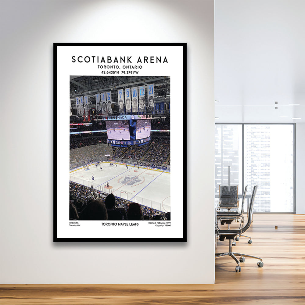 Scotiabank Arena, Toronto Maple Leafs Hockey Stadium Wall Art Print, Framed Art Prints Wall Decor
