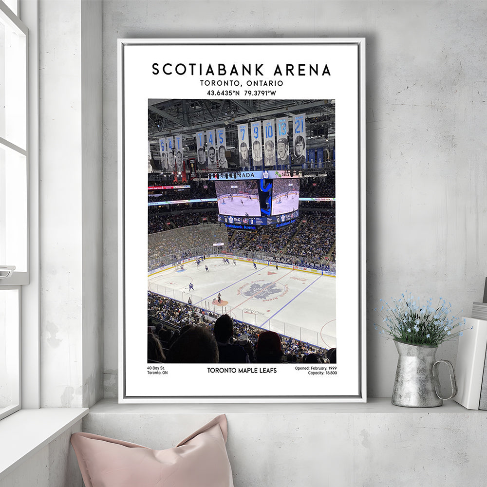 Scotiabank Arena, Toronto Maple Leafs Hockey Stadium Wall Art Print, Framed Canvas Prints Wall Art