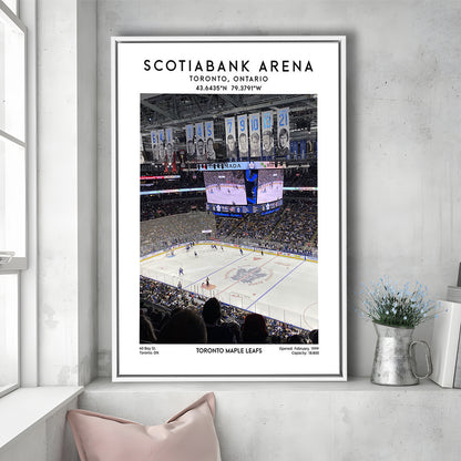 Scotiabank Arena, Toronto Maple Leafs Hockey Stadium Wall Art Print, Framed Canvas Prints Wall Art