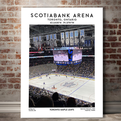 Scotiabank Arena, Toronto Maple Leafs Hockey Stadium Wall Art Print, Canvas Prints Wall Art, Man Cave Decor
