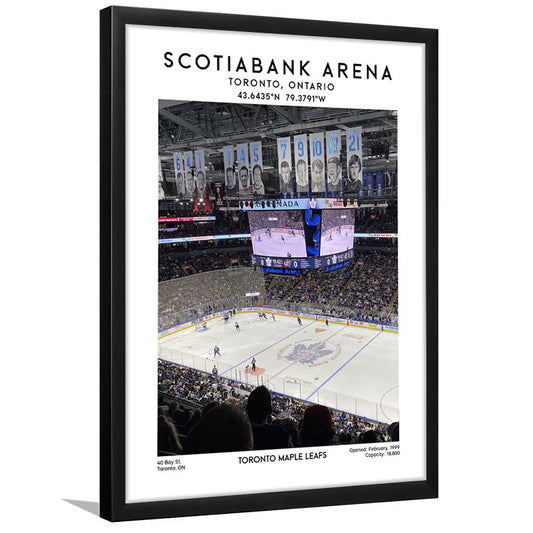 Scotiabank Arena, Toronto Maple Leafs Hockey Stadium Wall Art Print, Framed Art Prints Wall Decor