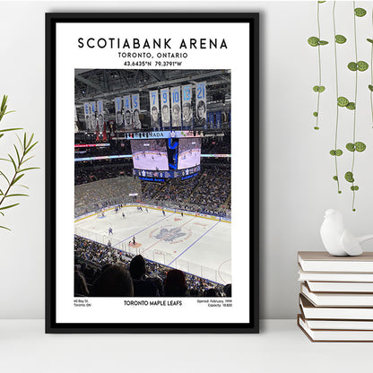 Scotiabank Arena, Toronto Maple Leafs Hockey Stadium Wall Art Print, Framed Canvas Prints Wall Art