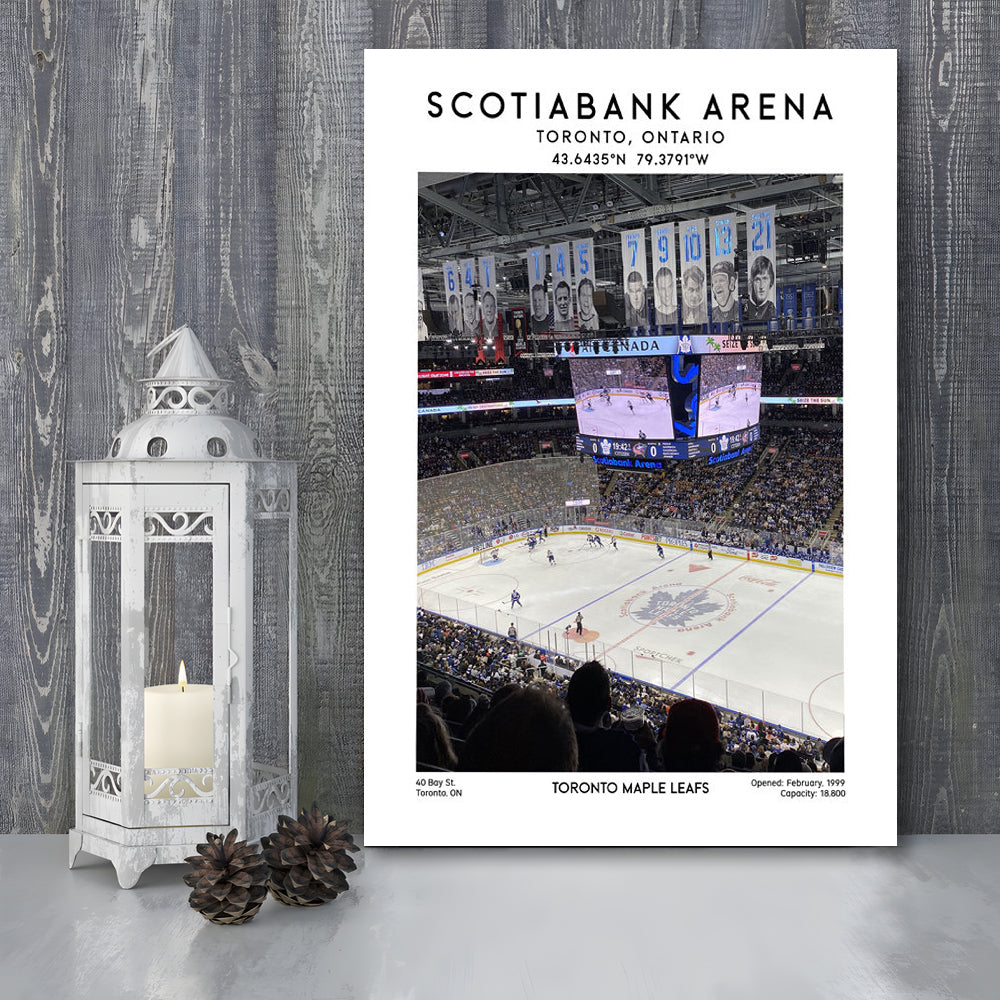 Scotiabank Arena, Toronto Maple Leafs Hockey Stadium Wall Art Print, Canvas Prints Wall Art, Man Cave Decor
