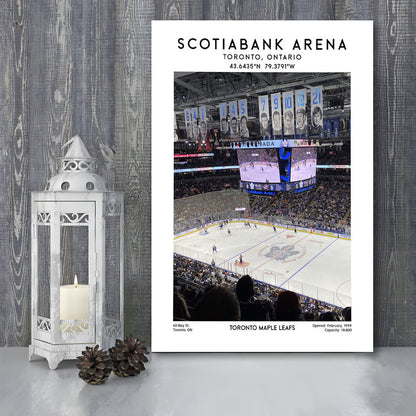 Scotiabank Arena, Toronto Maple Leafs Hockey Stadium Wall Art Print, Canvas Prints Wall Art, Man Cave Decor