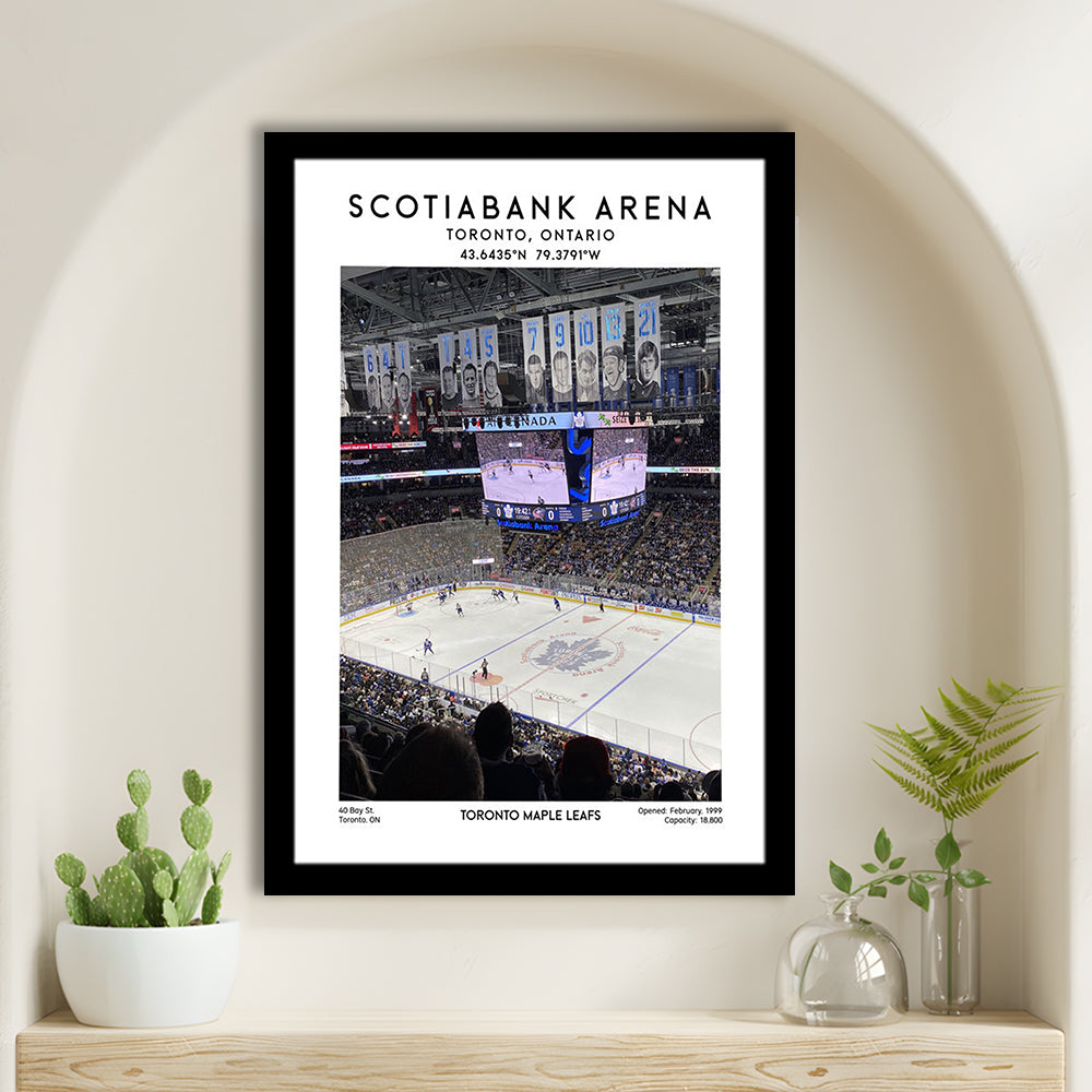 Scotiabank Arena, Toronto Maple Leafs Hockey Stadium Wall Art Print, Framed Art Prints Wall Decor