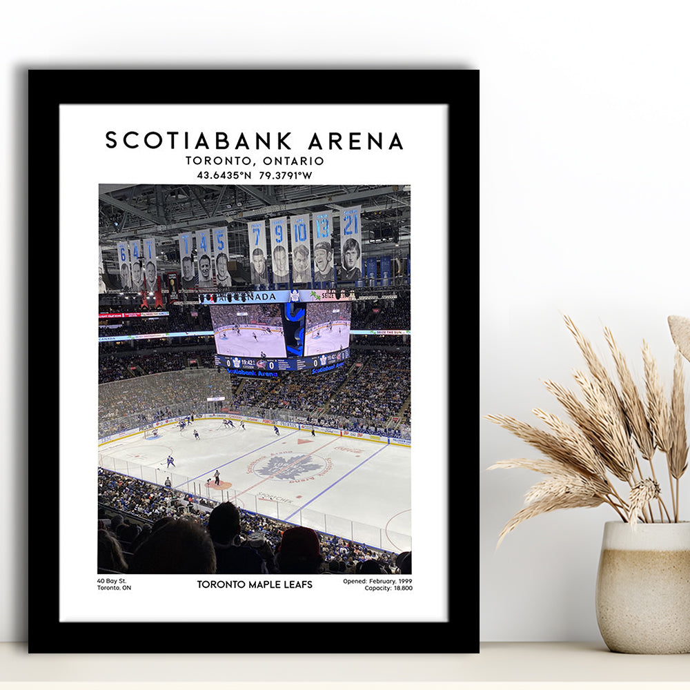 Scotiabank Arena, Toronto Maple Leafs Hockey Stadium Wall Art Print, Framed Art Prints Wall Decor