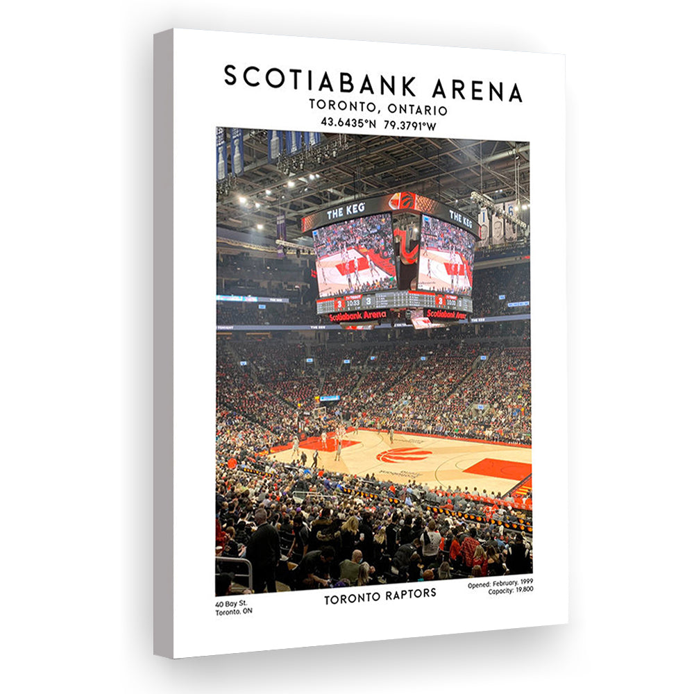 Scotiabank Arena, Toronto Raptors Basketball Stadium Wall Art Print, Canvas Prints Wall Art, Man Cave Decor