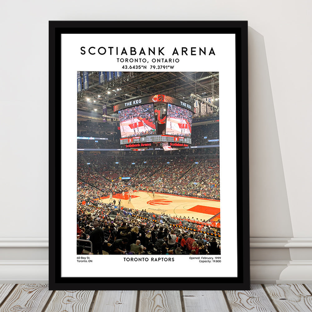 Scotiabank Arena, Toronto Raptors Basketball Stadium Wall Art Print, Framed Canvas Prints Wall Art