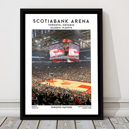 Scotiabank Arena, Toronto Raptors Basketball Stadium Wall Art Print, Framed Canvas Prints Wall Art