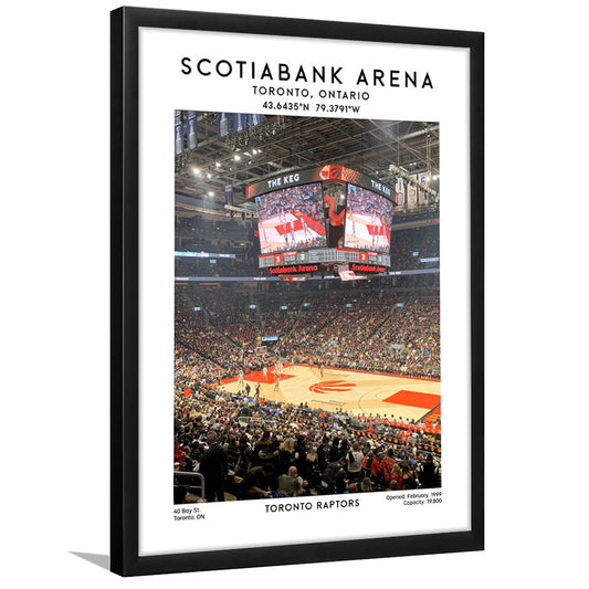 Scotiabank Arena, Toronto Raptors Basketball Stadium Wall Art Print, Framed Art Prints Wall Decor