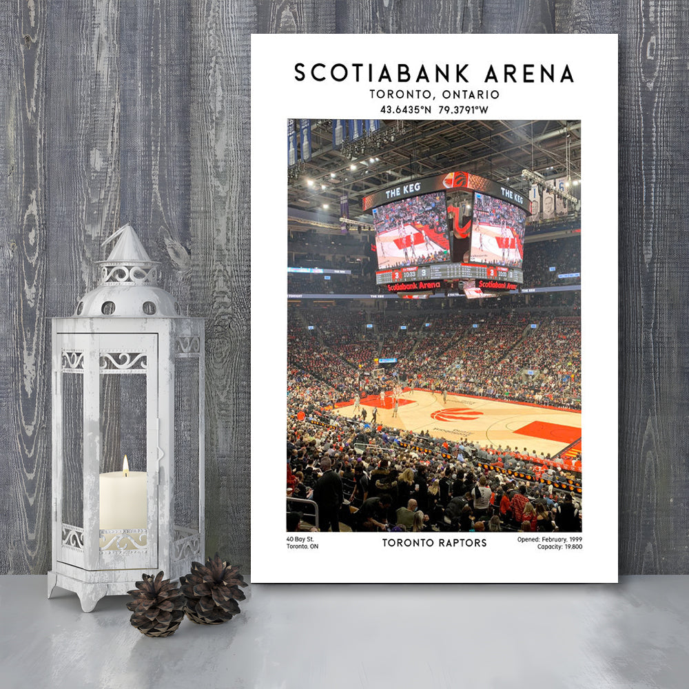 Scotiabank Arena, Toronto Raptors Basketball Stadium Wall Art Print, Canvas Prints Wall Art, Man Cave Decor