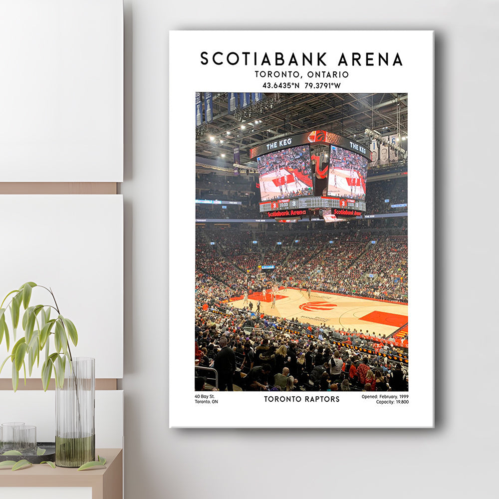 Scotiabank Arena, Toronto Raptors Basketball Stadium Wall Art Print, Canvas Prints Wall Art, Man Cave Decor