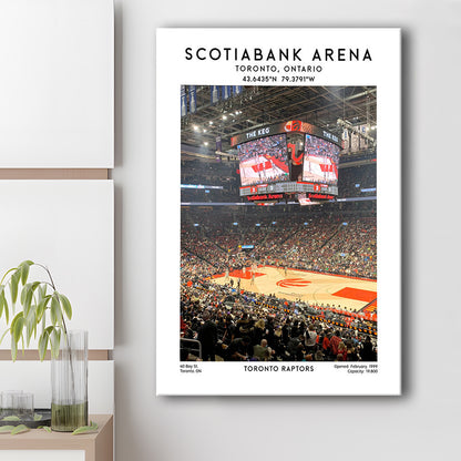 Scotiabank Arena, Toronto Raptors Basketball Stadium Wall Art Print, Canvas Prints Wall Art, Man Cave Decor