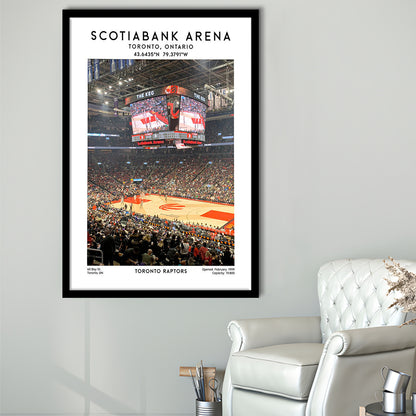 Scotiabank Arena, Toronto Raptors Basketball Stadium Wall Art Print, Framed Art Prints Wall Decor