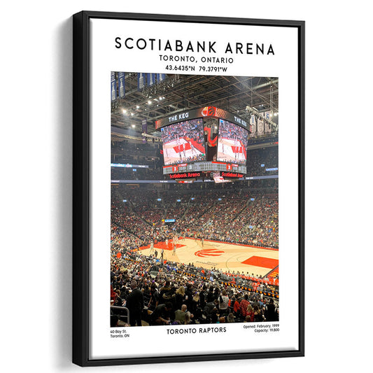 Scotiabank Arena, Toronto Raptors Basketball Stadium Wall Art Print, Framed Canvas Prints Wall Art