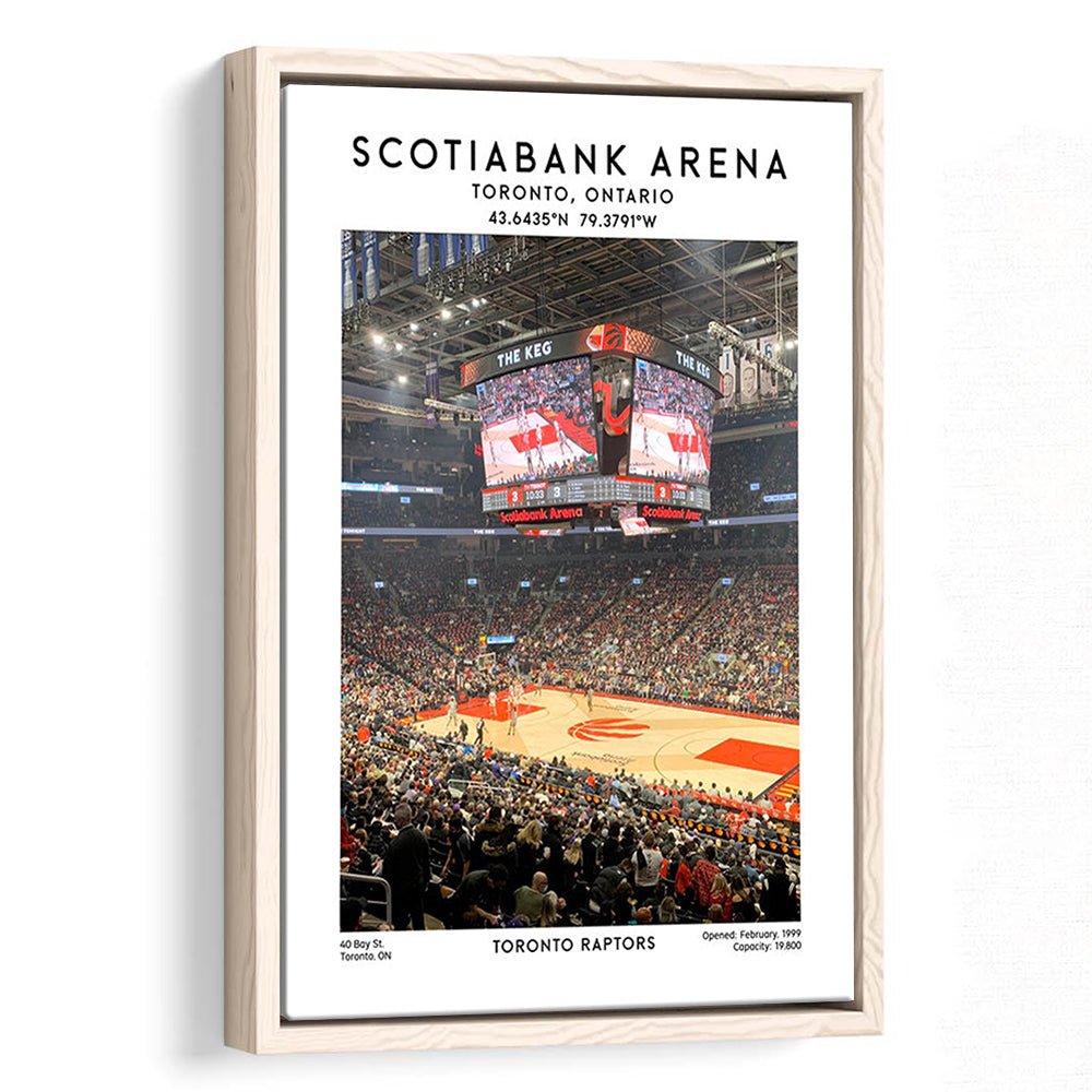 Scotiabank Arena, Toronto Raptors Basketball Stadium Wall Art Print, Framed Canvas Prints Wall Art