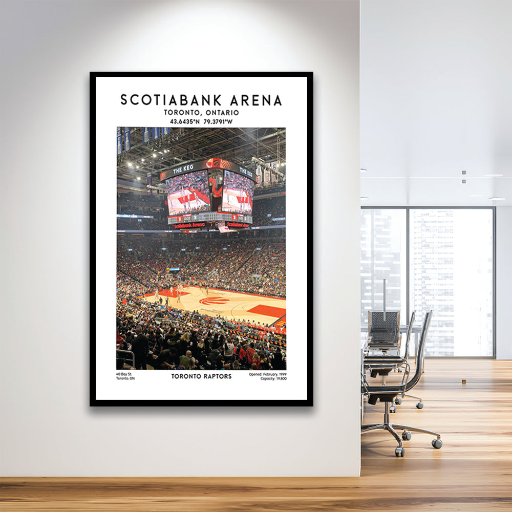 Scotiabank Arena, Toronto Raptors Basketball Stadium Wall Art Print, Framed Art Prints Wall Decor