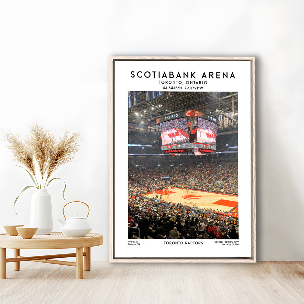 Scotiabank Arena, Toronto Raptors Basketball Stadium Wall Art Print, Framed Canvas Prints Wall Art