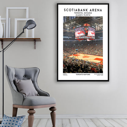 Scotiabank Arena, Toronto Raptors Basketball Stadium Wall Art Print, Framed Canvas Prints Wall Art