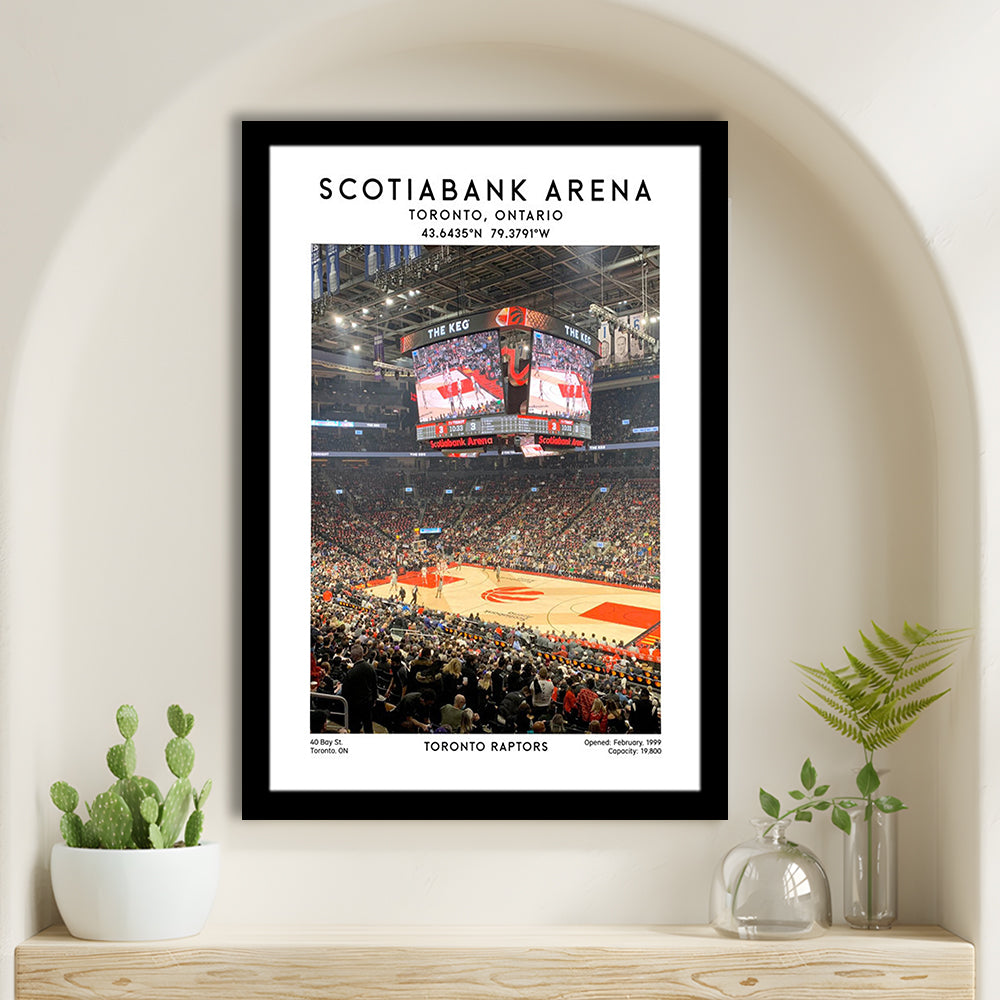 Scotiabank Arena, Toronto Raptors Basketball Stadium Wall Art Print, Framed Art Prints Wall Decor