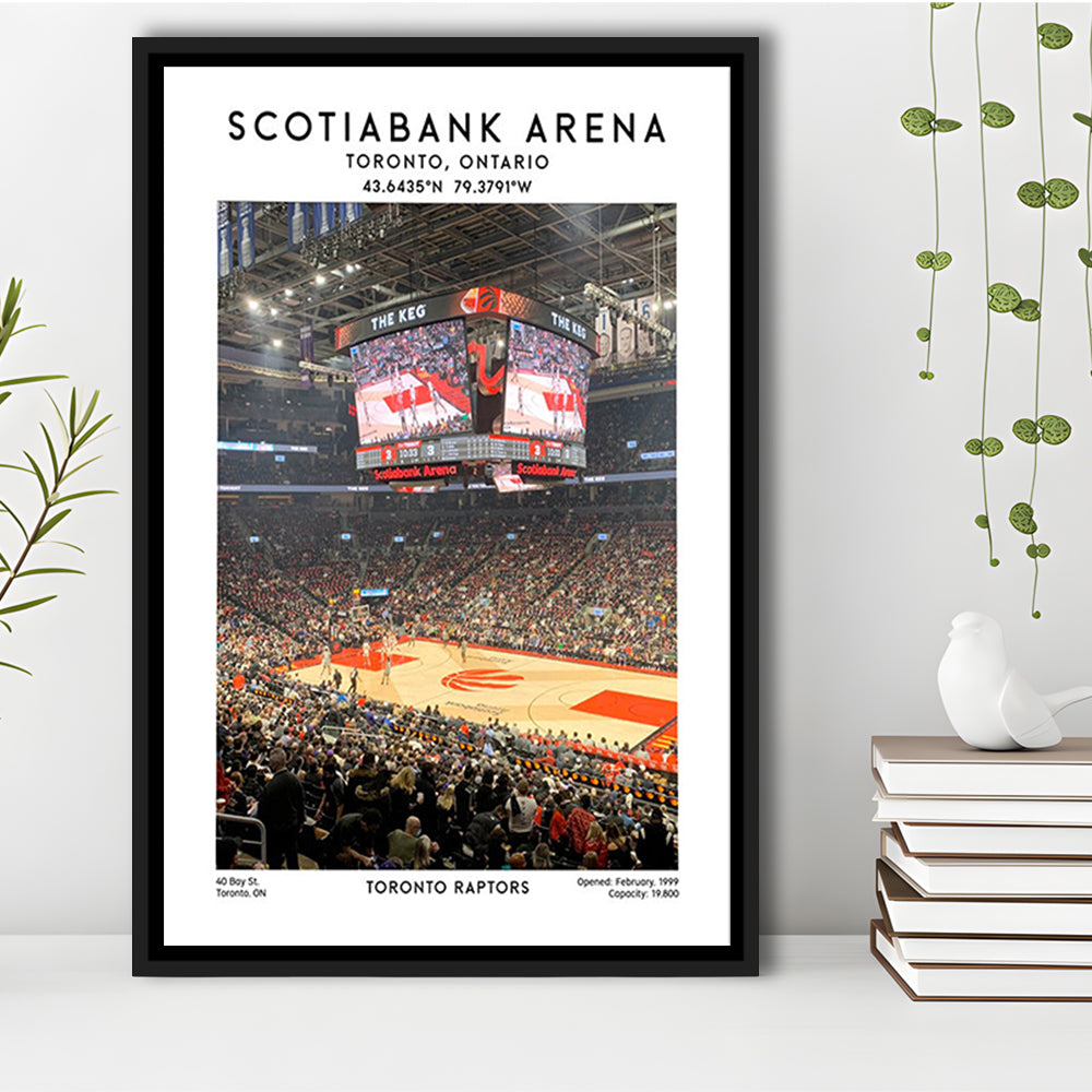 Scotiabank Arena, Toronto Raptors Basketball Stadium Wall Art Print, Framed Canvas Prints Wall Art