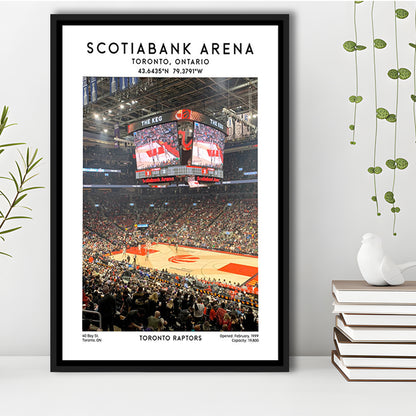 Scotiabank Arena, Toronto Raptors Basketball Stadium Wall Art Print, Framed Canvas Prints Wall Art