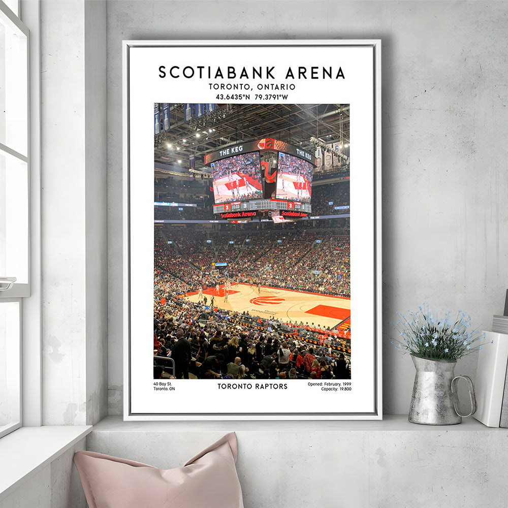 Scotiabank Arena, Toronto Raptors Basketball Stadium Wall Art Print, Framed Canvas Prints Wall Art