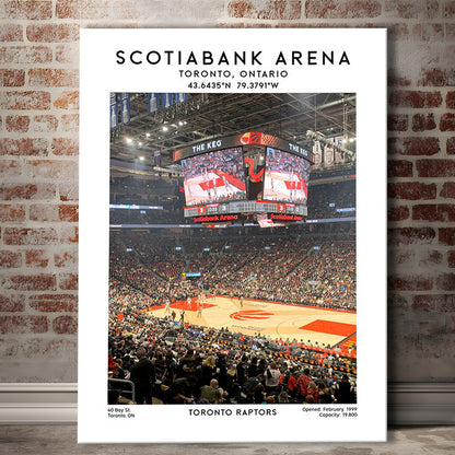 Scotiabank Arena, Toronto Raptors Basketball Stadium Wall Art Print, Canvas Prints Wall Art, Man Cave Decor