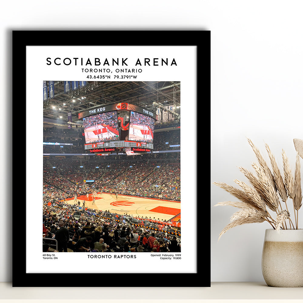 Scotiabank Arena, Toronto Raptors Basketball Stadium Wall Art Print, Framed Art Prints Wall Decor
