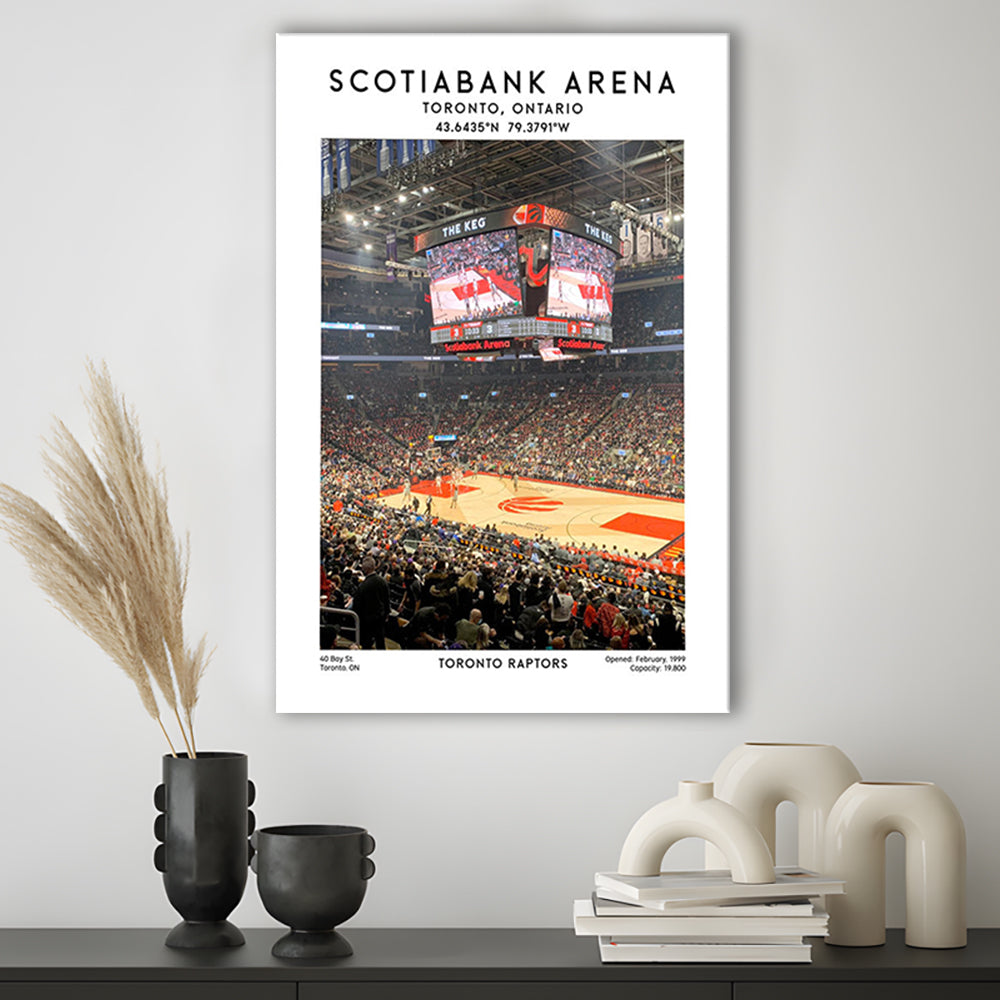 Scotiabank Arena, Toronto Raptors Basketball Stadium Wall Art Print, Canvas Prints Wall Art, Man Cave Decor
