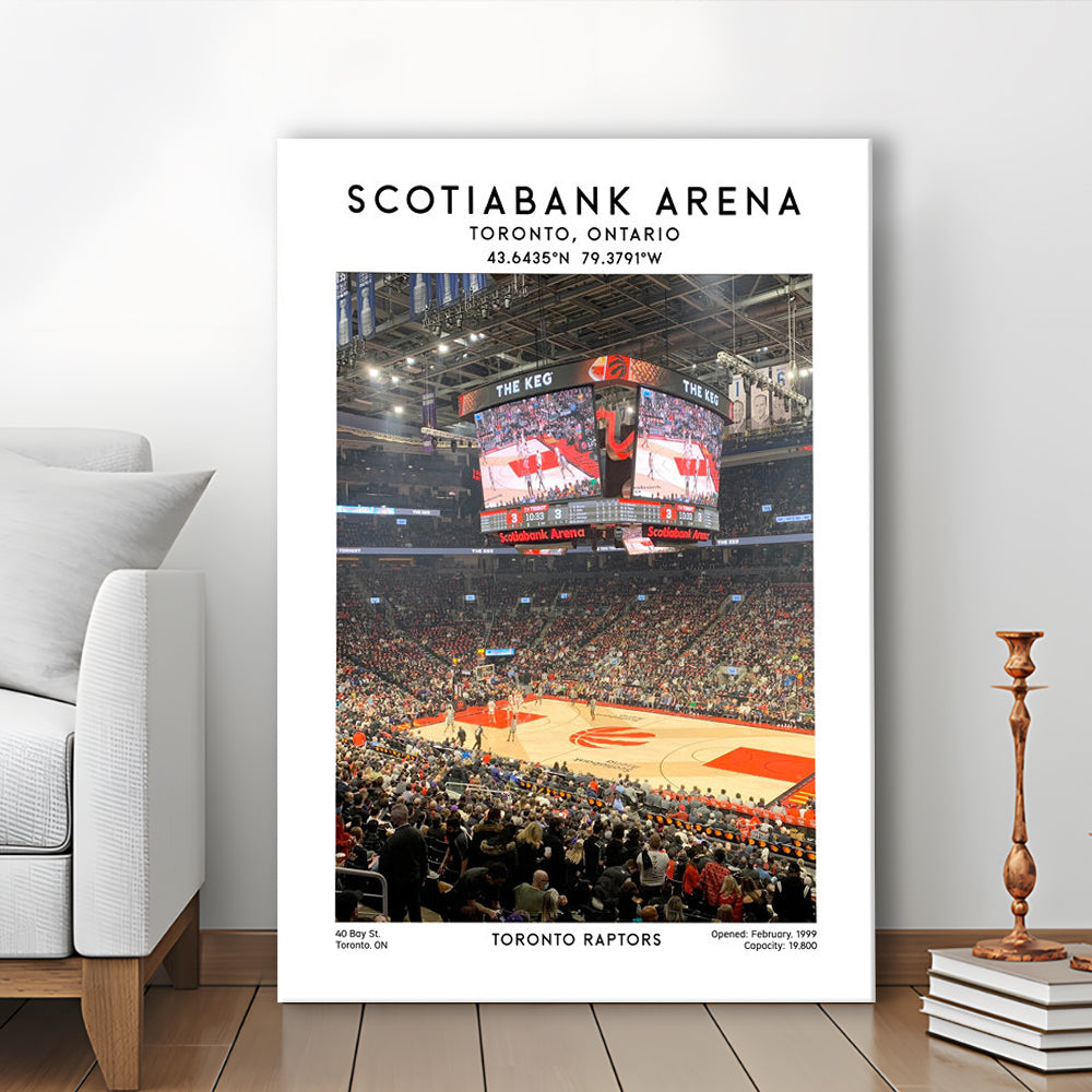 Scotiabank Arena, Toronto Raptors Basketball Stadium Wall Art Print, Canvas Prints Wall Art, Man Cave Decor