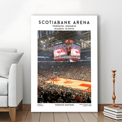 Scotiabank Arena, Toronto Raptors Basketball Stadium Wall Art Print, Canvas Prints Wall Art, Man Cave Decor