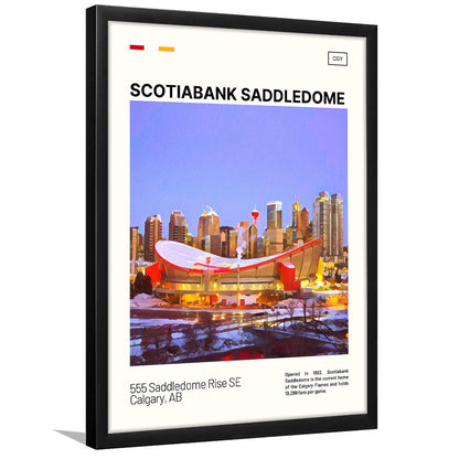 Scotiabank Saddledome Print, Calgary Flames Stadium Art, Gifts for him, Sport Art, Framed Art Print Wall Decor