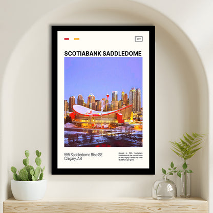 Scotiabank Saddledome Print, Calgary Flames Stadium Art, Gifts for him, Sport Art, Framed Art Print Wall Decor