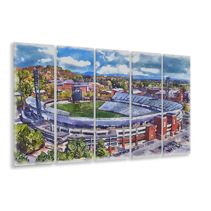 Scott Painting Stadium Watercolor, Albemarle County Virginia Watercolor, Sport Art, Extra Large Canvas Print