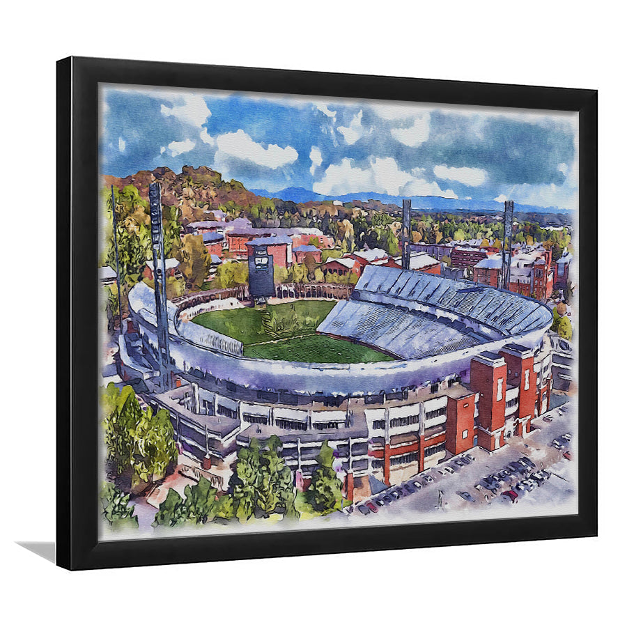 Scott Painting Stadium Watercolor, Albemarle County Virginia Watercolor, Sport Gift Art, Framed Art Print Wall Decor